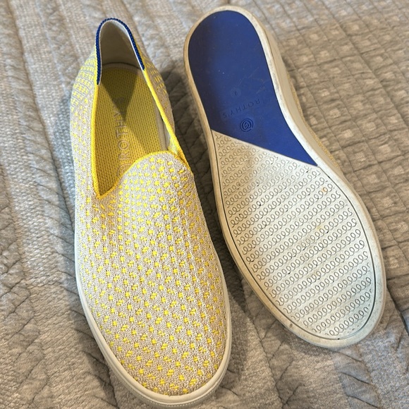 Yellow/Cream Rothy’s Original Slip On Sneaker - great condition! - Picture 3 of 4